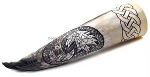 Authentique corne à boire pour les fêtes vikings Célébrations médiévales et boissons traditionnelles par Artisan Craft - Product Image 3
