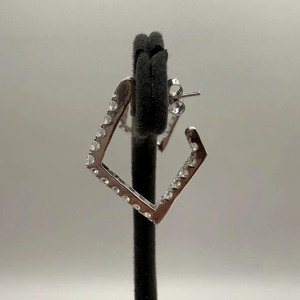 14K Solid White Gold 1.40ct Lab Grown Diamond Hoop <b>Earrings</b> Cut Geometric Minimalist Dangle Diamond <b>Earrings</b> for Gift Party - Product Image 1