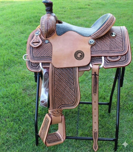 Selle Western artisanale de qualité supérieure, confortable pour l'équitation, fabriquée en cuir véritable - Product Image 2