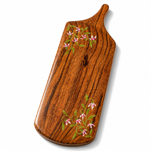 Tabla de servir y cortar de madera hecha a mano con diseño floral |   Tabla de Cortar Multiusos para Cocina |   Bandeja de Servir de Madera - Product Image 3