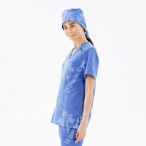 Uniforme d'hôpital poches élastiques uniforme respirant soins infirmiers médicaux gommages uniformes ensembles chemises - Product Image 3