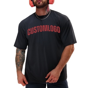 เสื้อยืดออกกำลังกายผู้ชายปี 2026 รุ่นใหม่ ผ้าไนลอนผสมสแปนเด็กซ์ ทรงโอเวอร์ไซส์ แห้งเร็ว สกรีนโลโก้ซิลิโคนตามสั่ง คุณภาพสูง เสื้อโชว์กล้ามเนื้อ - Product Image 2