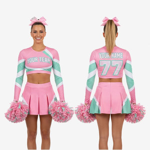 Tenues de cheerleading haute performance, édition Elite, tissu extensible 4 directions, impression numérique, strass, polyester. - Product Image 4