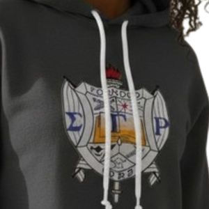 Sweat à capuche en molleton noir pour femme SGR Sigma Gamma Rho, motif lettres grecques, personnalisé pour université - Product Image 5