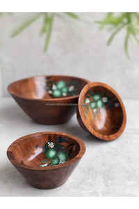 Cuenco hecho a mano, cuenco para servir ensaladas, fabricante al por mayor, nuevo diseño, cuenco para servir ensaladas de madera acabado a mano - Product Image 5