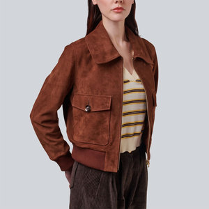 Veste en cuir pour femme anti-rides, séchage rapide, anti-boulochage, douce, unie, décontractée, fournisseur direct d'usine OEM - Product Image 3