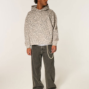 Sudaderas con Capucha para Hombre, Fabricadas a Medida, de Felpa Lavada, Estampado de Leopardo, Productos Casuales a Precio Económico - Product Image 1