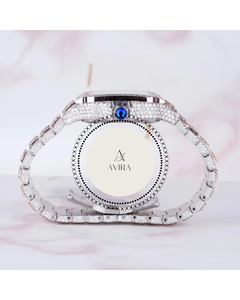 Reloj Mecánico de Lujo con Diseño de Serpiente, Cuadrado, de Acero Inoxidable, con Diamantes Moissanite VVS, Analógico, de Alta Calidad, Totalmente Adornado con Piedras - Product Image 4