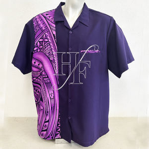 Nouvelles Chemises Hawaïennes à Manches Courtes pour Hommes, Imprimé Tribal Polynésien Samoa Personnalisé, Grande Taille, Vente en Gros - Product Image 5