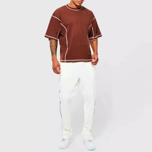 Camiseta Extra Grande Personalizada para Hombre, Talla Grande, Corte Holgado, con Estampado de Logotipo Elegante, Ajuste Cómodo para Uso Diario - Product Image 1
