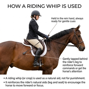Fouet d'entraînement pour chevaux avec une construction de qualité, une prise en main confortable et un design léger pour les écoles d'équitation et l'équitation. - Product Image 5