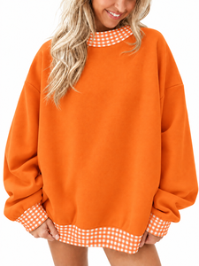 Pull à col montant et épaules tombantes pour femme, qualité supérieure, 100% coton, toucher doux, style décontracté streetwear - Product Image 6