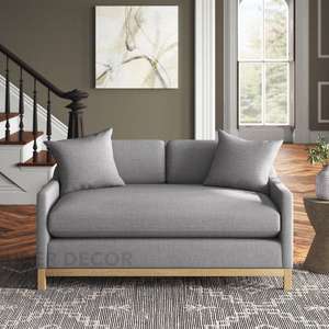 Sibari 64 "โซฟา2-Seater ตกแต่งที่ทันสมัยพร้อมฐานไม้สำหรับห้องนั่งเล่น - Product Image 4