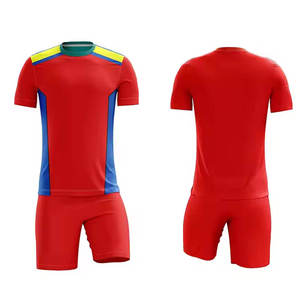 Conjunto de Uniforme de Pádel Rojo Unisex, Manga Corta, Poliéster que Absorbe la Humedad, Ajuste Atlético, Cuello Redondo, Impresión por Transferencia de Calor, para Todas las Temporadas - Product Image 1