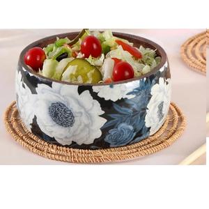 Tazón de madera para ensalada con acabado esmaltado, tamaño personalizado, para el hogar, festivales, días festivos, para servir dulces, a un precio económico. - Product Image 4