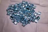 Topaze bleue naturelle de haute qualité, taille carrée, facettée, 4x4mm, certifiée IGI