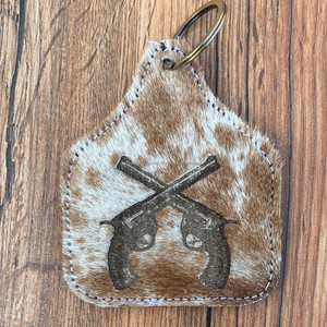 Vente en gros de porte-clés en cuir de vachette, gravure laser, porte-clés unisexe en cuir véritable de luxe, porte-clés d'accessoires - Product Image 3