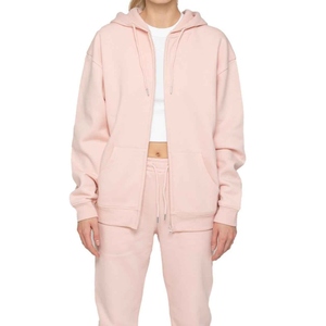 Winter Women Plus Size 2-Piece Breathable Fleece Zipper Hoodie & Sweatpants Tracksuit Heavyweight Cotton - Product Image 3