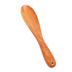 Espátula de madera de Neem hecha a mano de primera calidad – Espátula de cocina de mango largo que no raya para cocinar, voltear y mezclar - Product Image 1