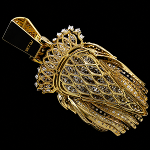 Colgante de Plata de Ley 925 Premium con Rostro de Jesús y Corona de Diamantes, Amuleto Religioso con Diseño Atractivo para Hombre - Product Image 3