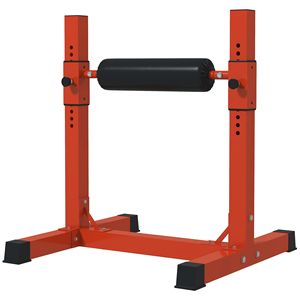 Supporto per Squat a Gamba Aperta Bulgaro Regolabile a 12 Livelli, Rullo per Squat Monogambe, Panca per Allenamento della Forza del Corpo Inferiore in Rosso - Product Image 1