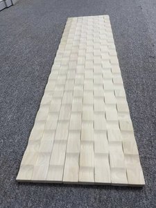 Panel de Tambor Rectangular de Madera Maciza, Diseño Moderno Minimalista, Acabado Natural, Panel Flexible de Madera Maciza - Product Image 5