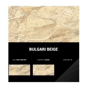 Carrelage en pierre brillante de luxe, carrelage en marbre en porcelaine pour sol et mur, 600x1200 mm, pour salle de bain, cuisine, salon, usage extérieur - Product Image 2