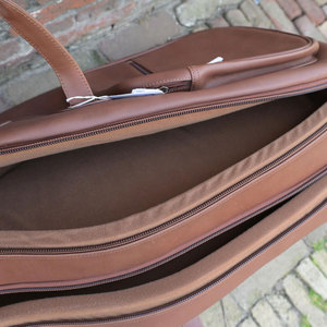Bolsas de guitarra de cuero con diseño personalizado de fábrica, logotipo personalizado, a prueba de golpes y agua, para guitarra acústica y bajo. - Product Image 3