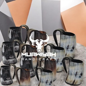 แก้วน้ำเขาสัตว์คุณภาพสูง ขัดเงา เป็นมิตรกับสิ่งแวดล้อม ดีไซน์สไตล์ไวกิ้งยุคกลาง ของขวัญทางธุรกิจ แก้วเบียร์ แก้วกาแฟ ราคาดีที่สุด - Product Image 2