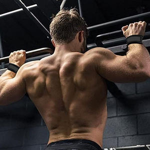 Sangles de musculation Geo Brother Co en coton, antidérapantes, avec boucle de fermeture, haute élasticité, équipement de fitness portable, unisexe, noir - Product Image 4