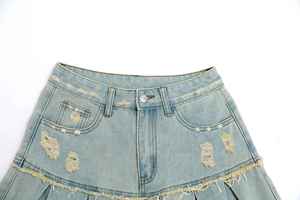 Jupes trapèze en coton tissé durable, style vintage esthétique urbain, confort quotidien printemps-automne, article de qualité supérieure - Product Image 3
