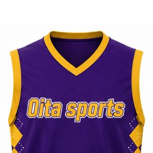 Customized Purple Gold Volleyball Sleeveless Shirt Athletic Team Jersey Sports Top Practice Competition Uniform Performance Wear - Product Image 5