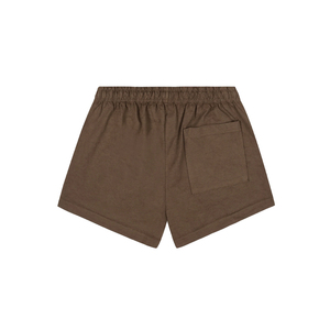 Shorts Deportivos Personalizados para Mujer con Bordado del Escudo de NY, Felpa de Algodón Premium de 450 GSM, Cintura Elástica, Marca Personalizada - Product Image 2