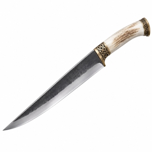 Cuchillo Seax Medieval de Acero al Carbono Premium, Hecho a Mano, Estilo Tradicional, Material Duradero, Para Coleccionistas, Hoja Histórica Resistente - Product Image 5