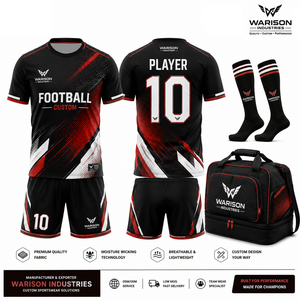 Custom Football Jersey Set Team Soccer Uniform Sublimation Sportswear Kit with Shorts Socks Training Bag - Product Image 4