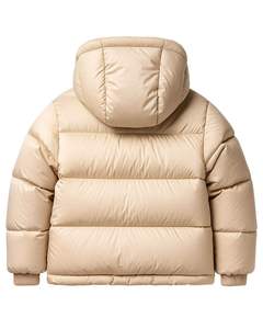 Chaqueta Acolchada Beige para Hombre con Capucha, Abrigo de Plumón Cálido con Múltiples Bolsillos, Ropa de Invierno para Uso Casual al Aire Libre - Product Image 2