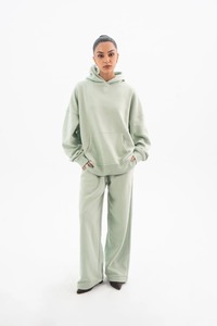 <b>Women's</b> Oversized <b>Hoodie</b> Wine <b>Red</b> Drop Shoulder Pullover Sweatshirt Long Sleeve Front Pocket Solid Casual Top - Product Image 5