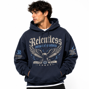 Custom Printed Hoodie <b>Men</b> Oversized Streetwear Graphic <b>Pullover</b> Hoodie Casual Fashion Sweatshirt - Product Image 2