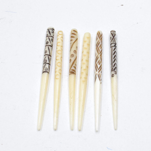Épingle à cheveux en os véritable style Viking, accessoire capillaire parfait pour elle, artisanat naturel - Product Image 1