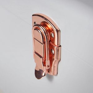 Boîte de rangement classique en fer, rectangulaire, avec poignées, fermoirs gris et or rose durables, conteneur pour articles divers, capacité personnalisable - Product Image 4