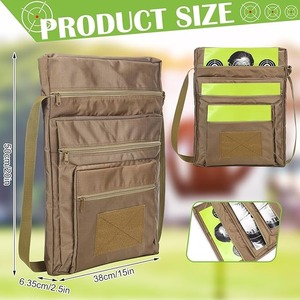 Sac de transport pour cibles de tir avec 3 poches zippées et pochette avant imperméable pour accessoires - Product Image 5