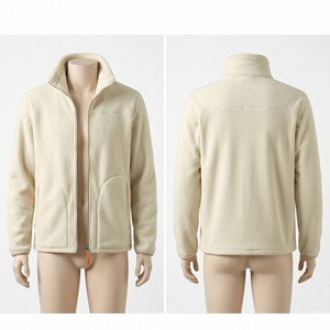 Mens 300 GSM Premium Hooded Casual Winter Polar <b>Fleece</b> <b>Jacket</b> Soft <b>Warm</b> Full Zip for Color Curved Panel - Product Image 1