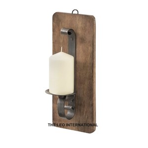 Portavelas de Hormigón con Recubrimiento Dorado de Acero Inoxidable, Diseño Único, para Actividades Religiosas como Navidad - Product Image 3
