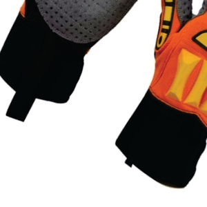 Gants de sécurité antidérapants en PU avec texture micro-diamantée en relief, poignet élastique, usage général, orange, noir, gris - Product Image 6