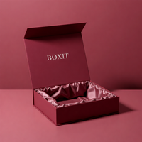 Boîte cadeau magnétique rigide de luxe personnalisée en carton recyclé pour costumes, chemises et cravates pour hommes - Forme de livre, couleur personnalisable