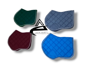 Comfortable Cotton Fabric Horse Protection QUICK DRY Breathable with Polycotton Lining Foam <b>Filling</b> Jumping saddle pad - Product Image 5