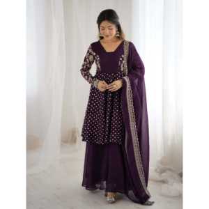 Women's Party Wear Embroidered Sequence Work <b>Suit</b> Set Elegant Fashion Accessory - Product Image 1