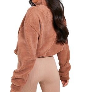 Logotipo personalizado Ropa deportiva Deportes Gimnasio Cremallera Mujer Sudadera Medio Oversized Street Wear Sudadera 2026 - Product Image 5