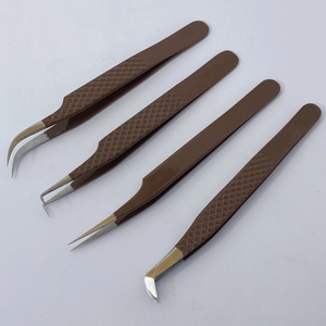 Juego de Pinzas para Pestañas de Acero Inoxidable, Pinzas Puntiagudas e Inclinadas para Extensión de Pestañas - Product Image 2