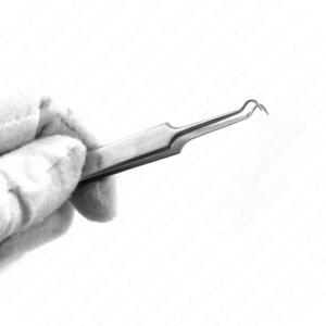 Custom Stainless Steel Eyelash Tweezers <b>Micro</b> Hook Tip Precision Tool Professional Lash <b>Extension</b> Makeup Applicator - Product Image 2